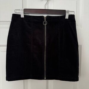 Forever 21 Black Mini Skirt with Front Zipper